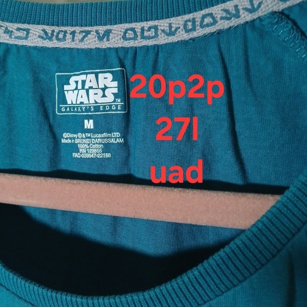 Star Wars Galaxy's Edge Shirt Droid Depot Disney Exclusive Women's Medium Teal - Picture 8 of 12